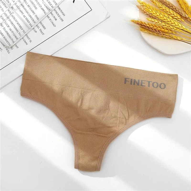 2 Pack Bodyshaper Panties Underwear High Waist Panties Lingerie G-String Underpants Solid Color Briefs