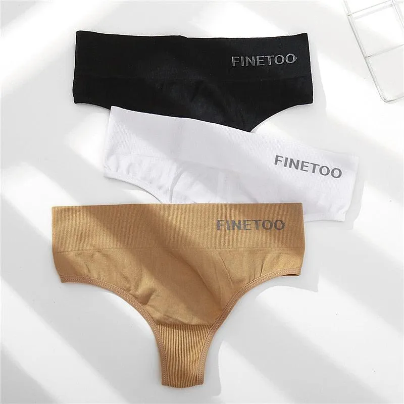 2 Pack Bodyshaper Panties Underwear High Waist Panties Lingerie G-String Underpants Solid Color Briefs
