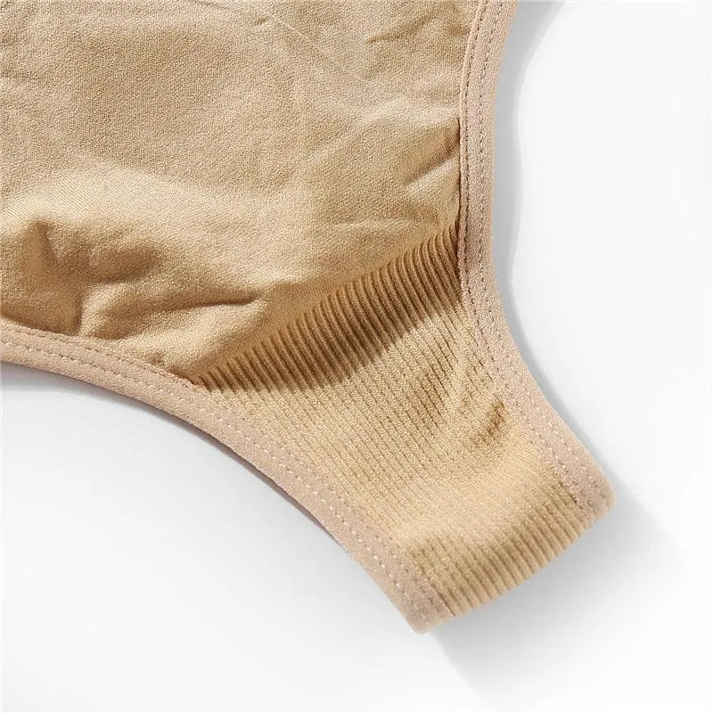 2 Pack Bodyshaper Panties Underwear High Waist Panties Lingerie G-String Underpants Solid Color Briefs