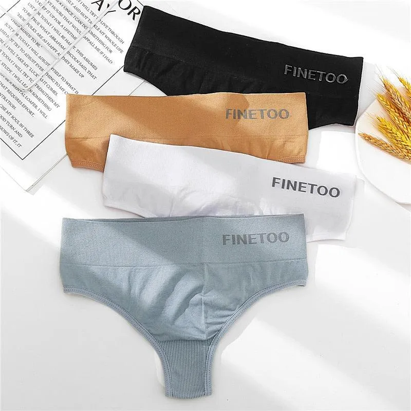 2 Pack Bodyshaper Panties Underwear High Waist Panties Lingerie G-String Underpants Solid Color Briefs