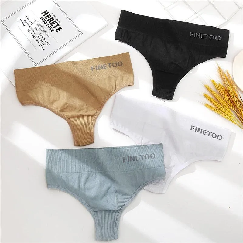 2 Pack Bodyshaper Panties Underwear High Waist Panties Lingerie G-String Underpants Solid Color Briefs