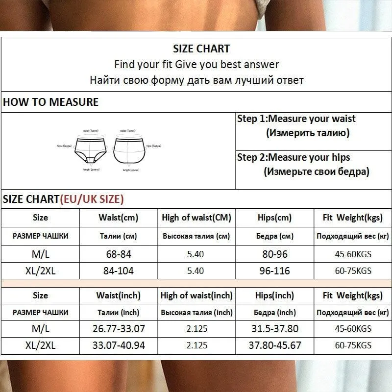 2 Pack Bodyshaper Panties Underwear High Waist Panties Lingerie G-String Underpants Solid Color Briefs