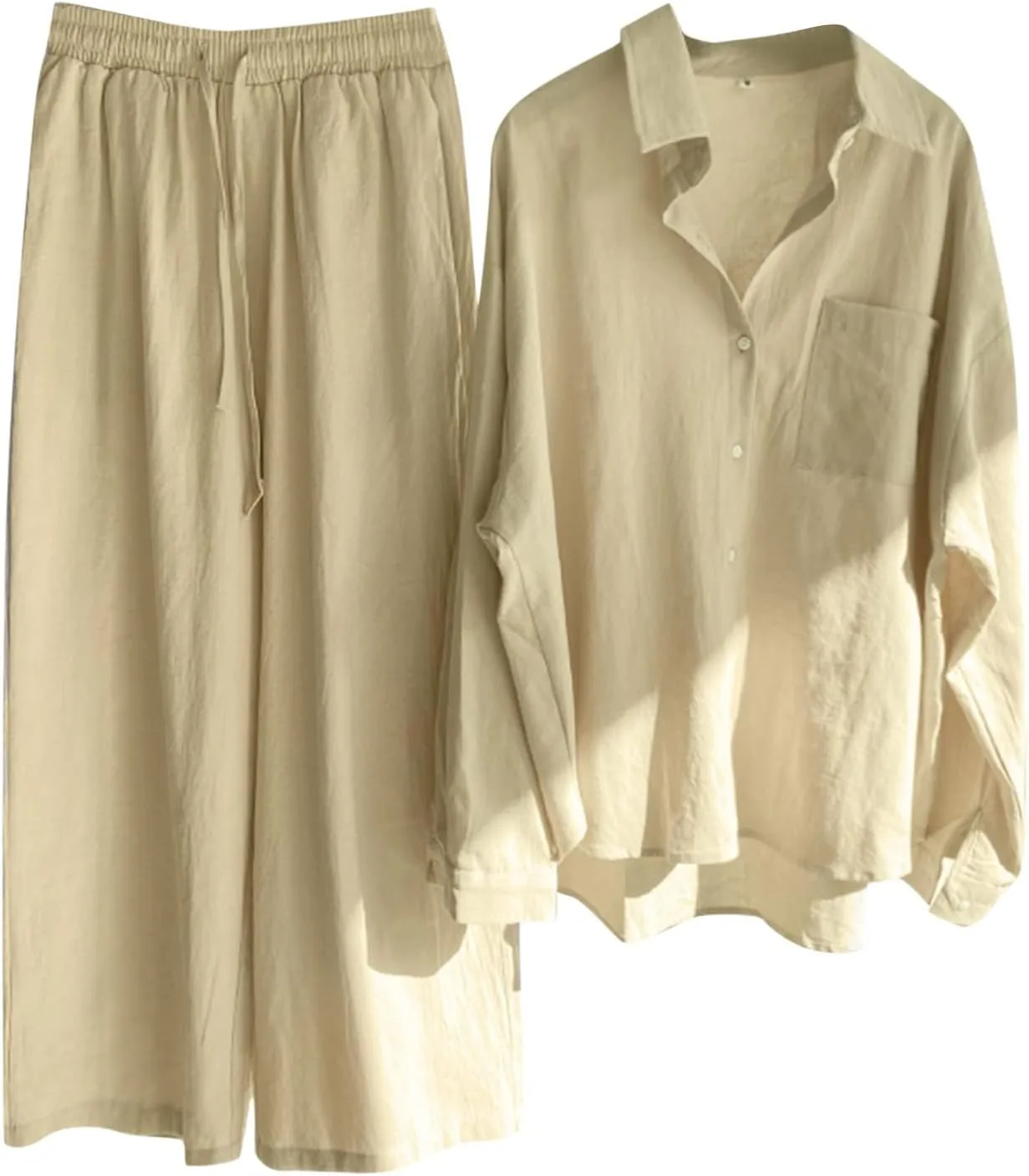 2 Piece Sets for Women Beach Sets for Women Black Two Piece Outfits Womens Two Piece Outfits Women Shorts Set Two Piece Outfit Cute Matching Sets for Women, X-Large, Beige