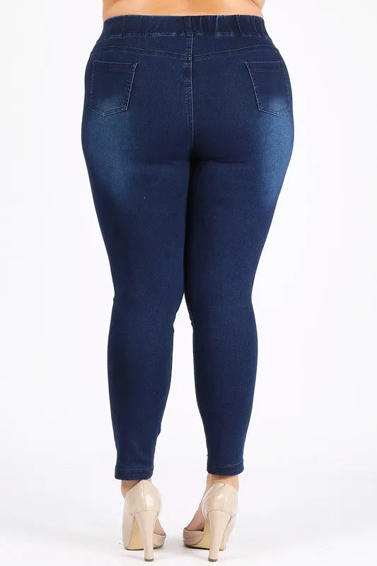 4X5X - 5X6X Plus Jeggings Denim Pants
