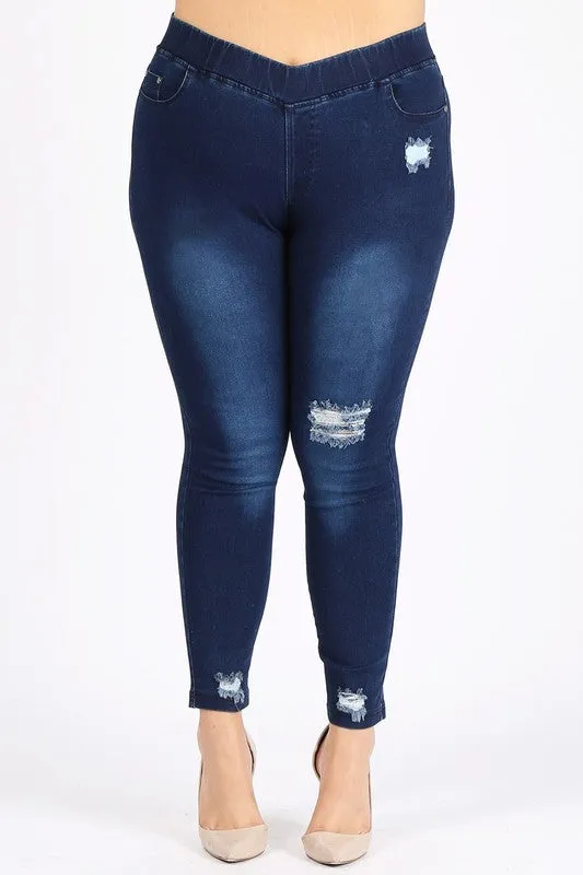 4X5X - 5X6X Plus Jeggings Denim Pants