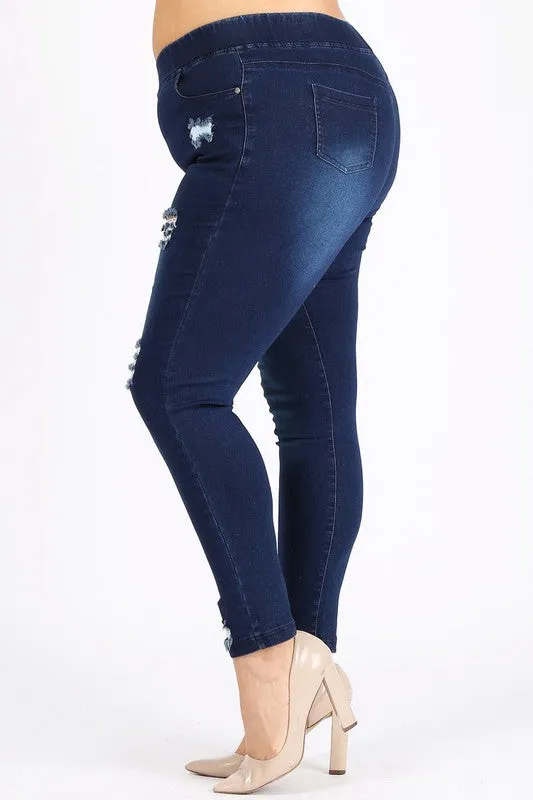 4X5X - 5X6X Plus Jeggings Denim Pants