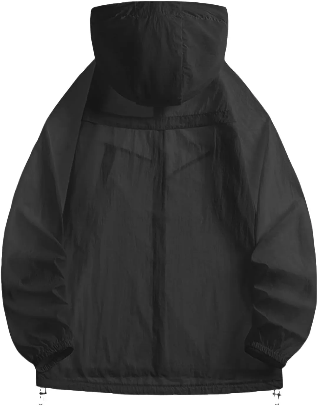 ADHOWBEW Wind Breaker Jackets Mens Hooded Waterproof Outerwear Big and Tall for Fishing Golf Hiking Outdoor Outerwear