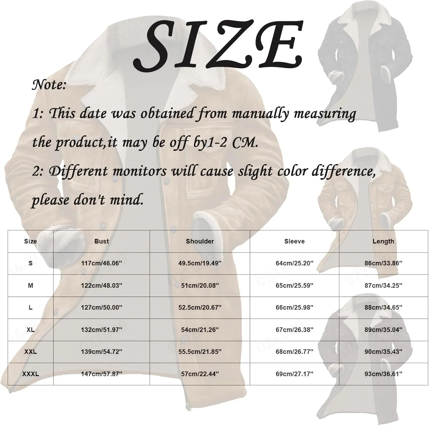Alalaso Vintage Suede Pocket Plush Reversed Collar Mens Outdoor Jacket Western Outdoor Windbreaker Jacket Coat Retro Top