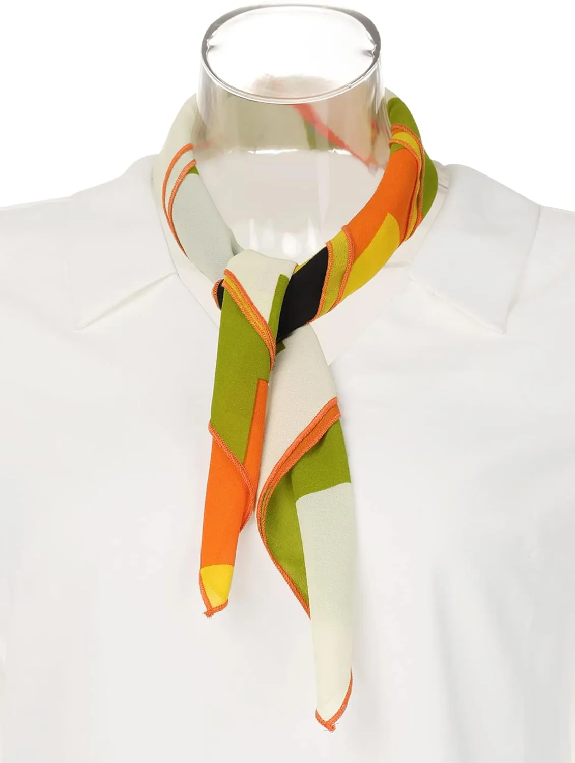 Allegra K Women Chiffon Scarves - 25.6" X25.6" - Floral Print Square Kerchief Neck Scarf Neckerchief