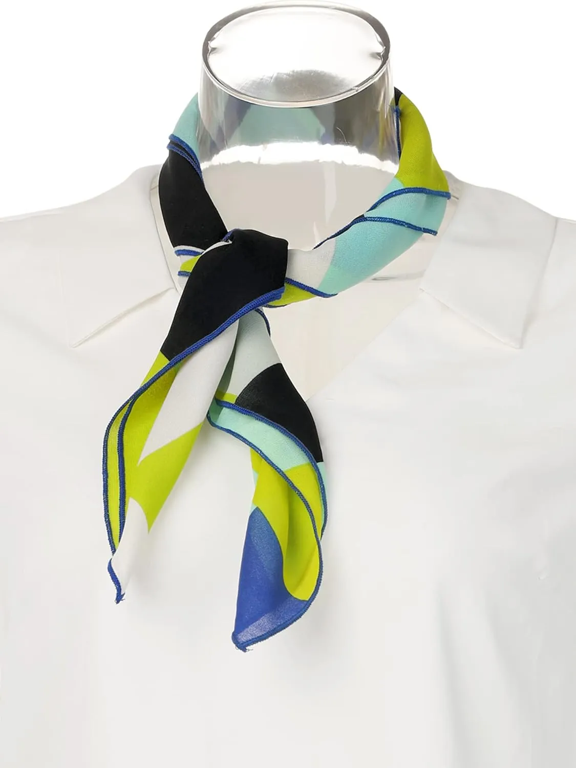 Allegra K Women Chiffon Scarves - 25.6" X25.6" - Floral Print Square Kerchief Neck Scarf Neckerchief