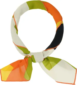 Allegra K Women Chiffon Scarves - 25.6" X25.6" - Floral Print Square Kerchief Neck Scarf Neckerchief
