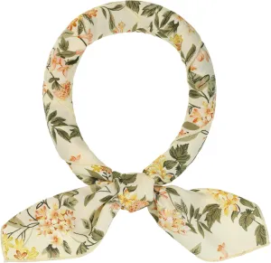 Allegra K Women Chiffon Scarves - 25.6" X25.6" - Floral Print Square Kerchief Neck Scarf Neckerchief