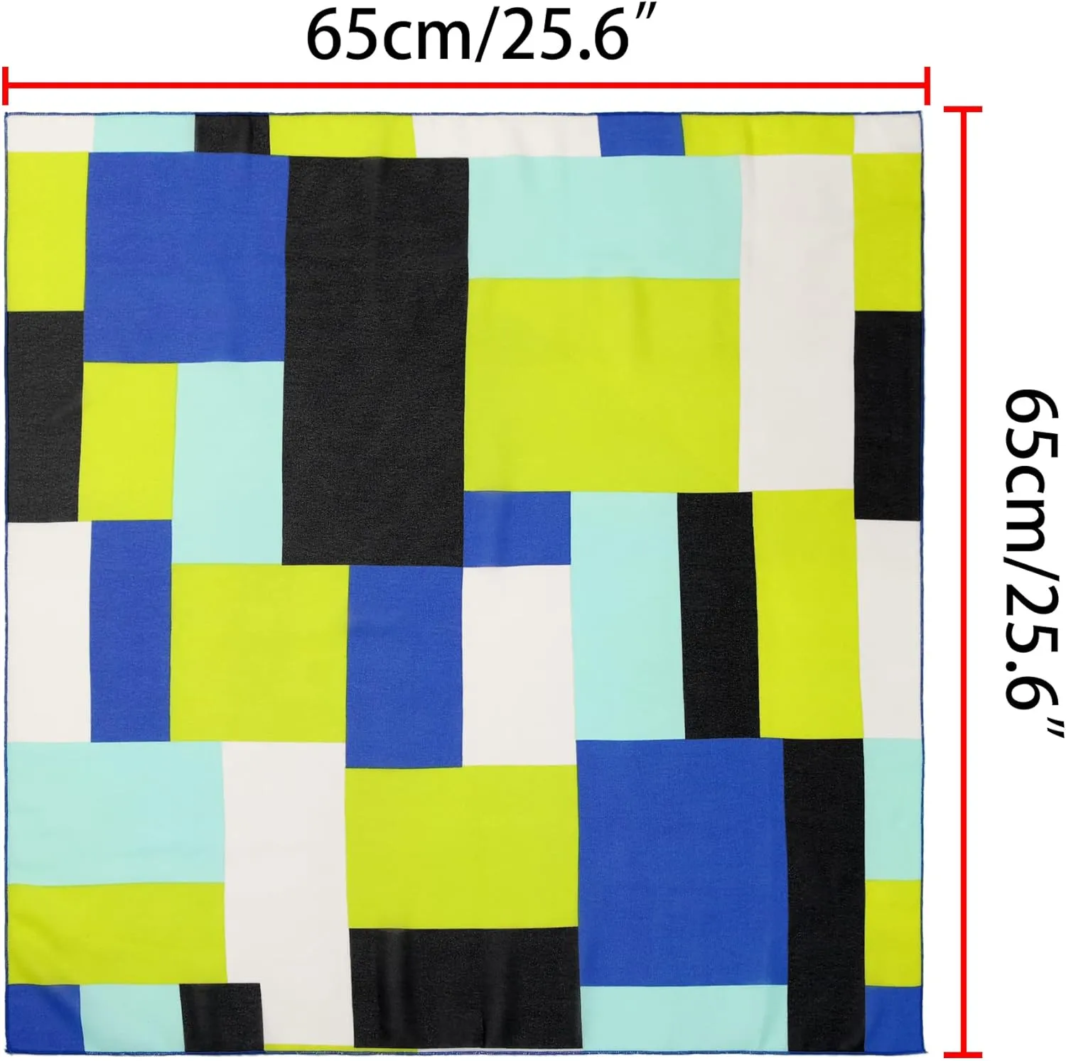 Allegra K Women Chiffon Scarves - 25.6" X25.6" - Floral Print Square Kerchief Neck Scarf Neckerchief