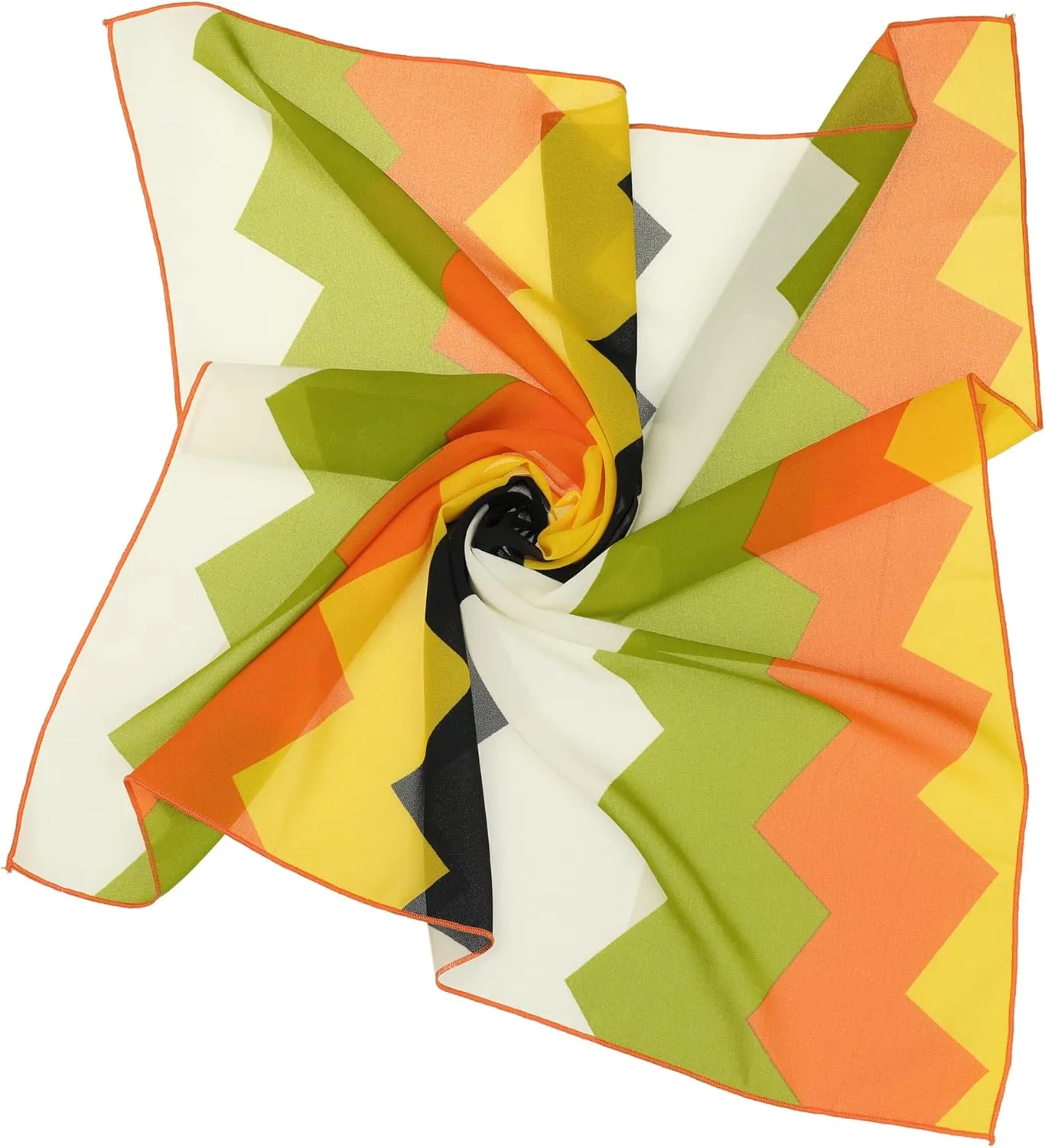 Allegra K Women Chiffon Scarves - 25.6" X25.6" - Floral Print Square Kerchief Neck Scarf Neckerchief