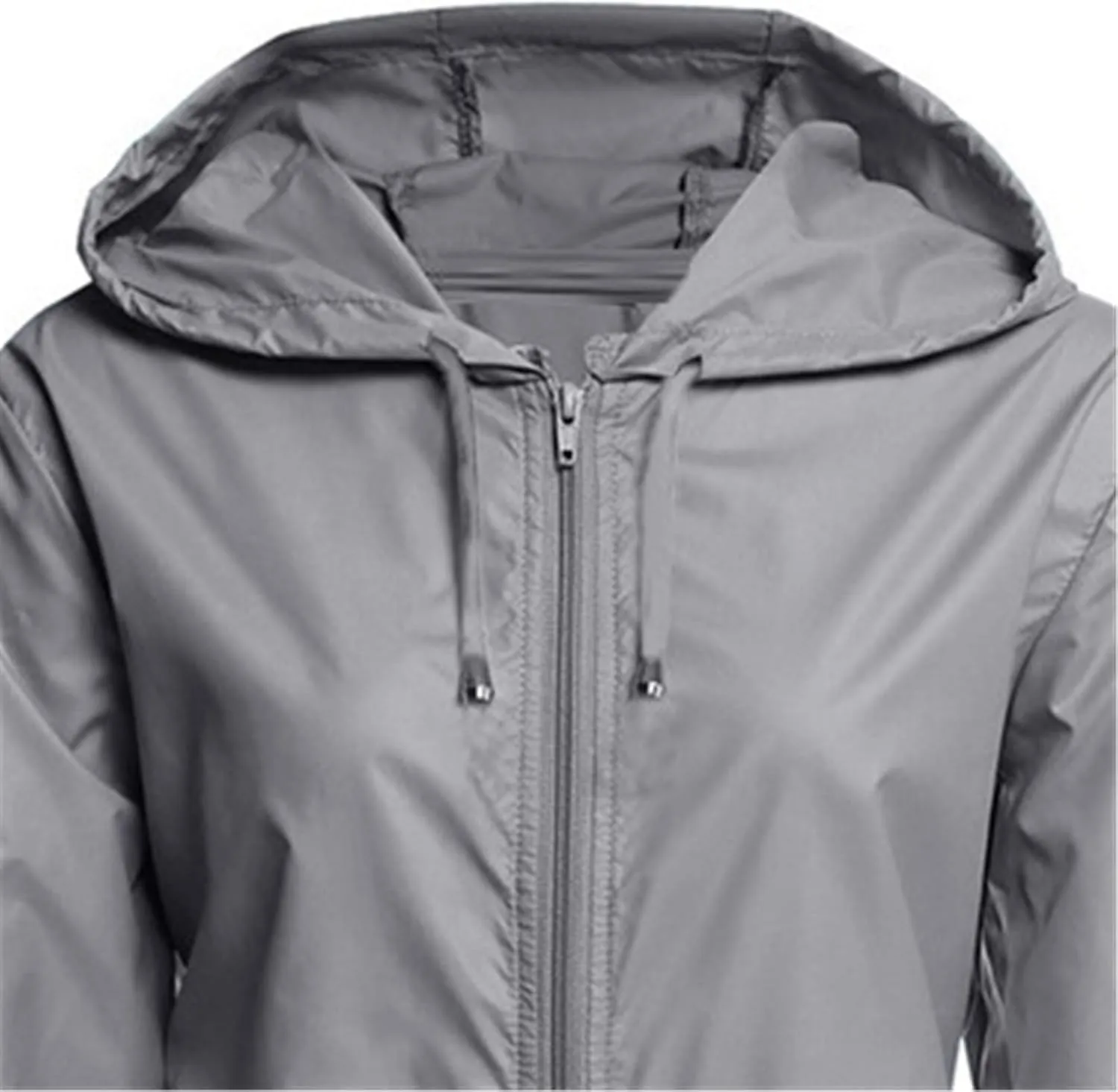 Andongnywell Women's Lightweight Hooded Rain Jacket Waterproof Raincoat Windbreaker Packable Active Outdoor Zipper