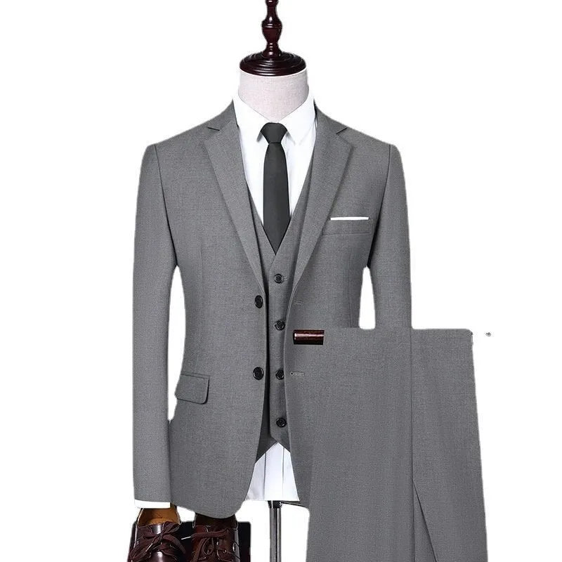 Angelo Ricci™ Fashion Solid Color Business Office 3-Piece Suit