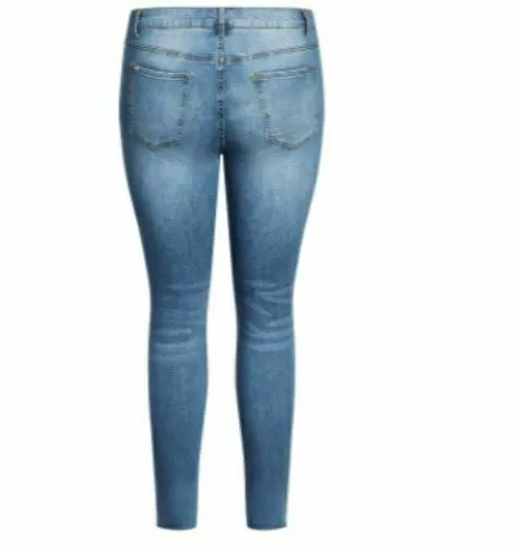 Avenue Blue Plus Size Premium Stretch Denim Skinny Ankle Leg Jeans