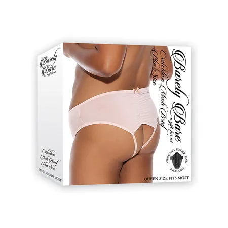 Barely B Crotchless Mesh Brief Ps Peach