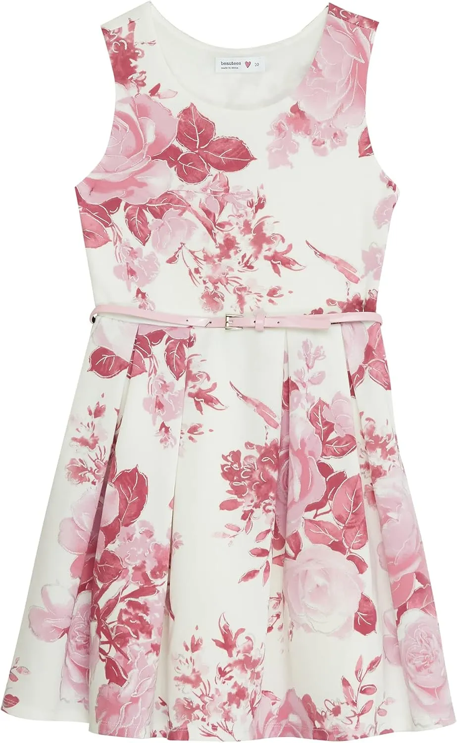Beautees Girls' Sleeveless Fit and Flare Dress and Shrug