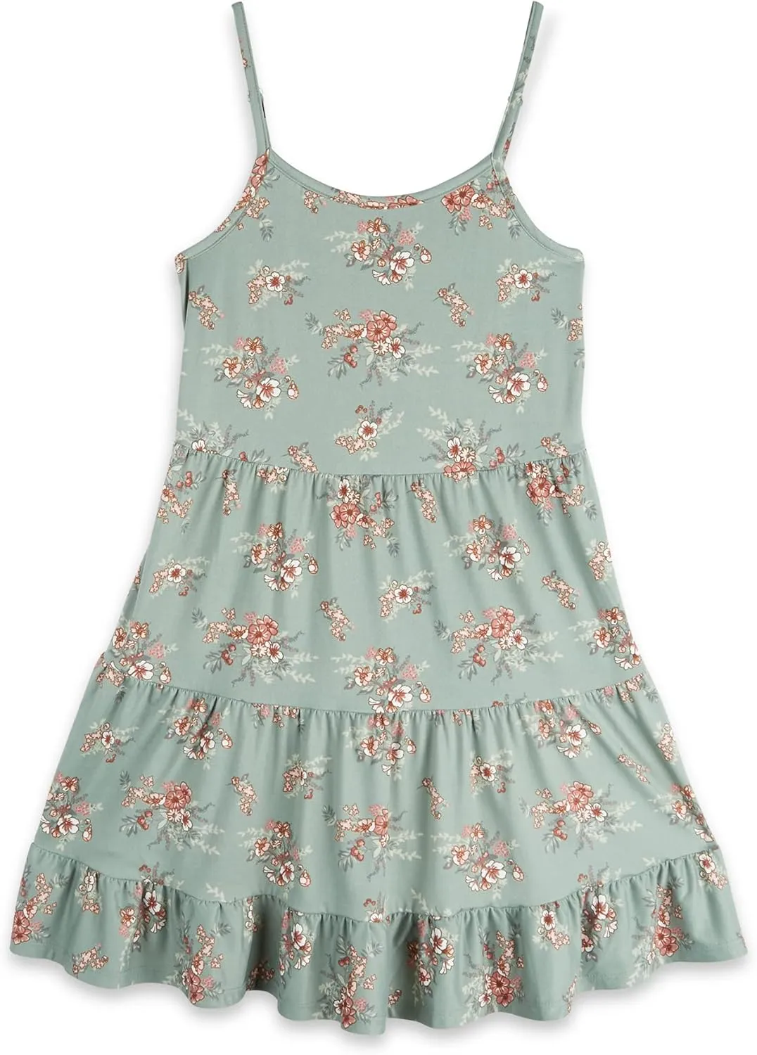 Beautees Girls' Sleeveless Tiered Dress and Duster Cardigan Set