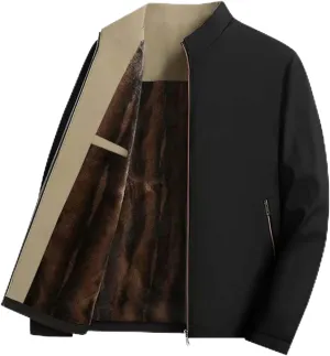Bidobibo Quilted Jacket Men Lightweight Sherpa Lined Coat Quilted Jackets Men's Winter Jackets Outerwear Warm Puffer Coats