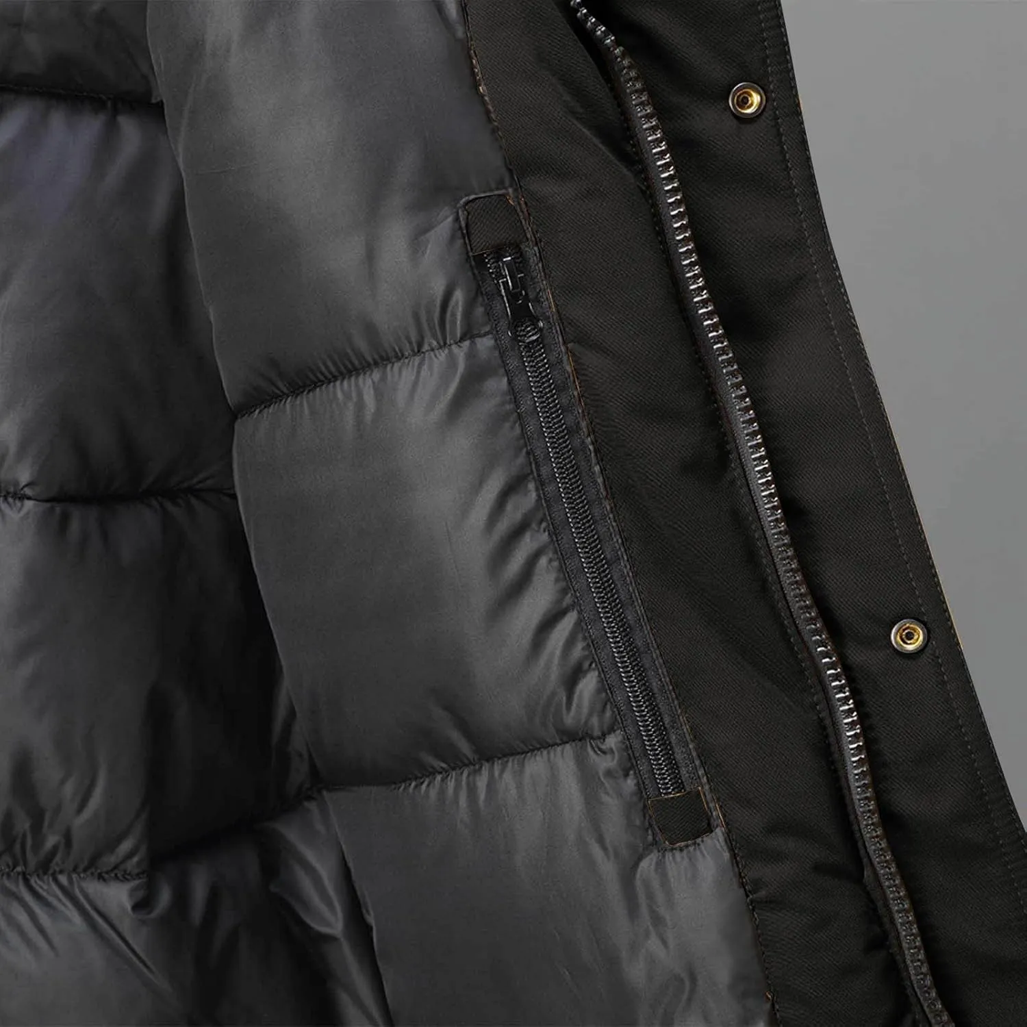 Bidobibo Quilted Jacket Men with Big Hood Patchwork Puffer Coat Mens Parka Winter Coats Long 2024 Padded Jacket Plus Size