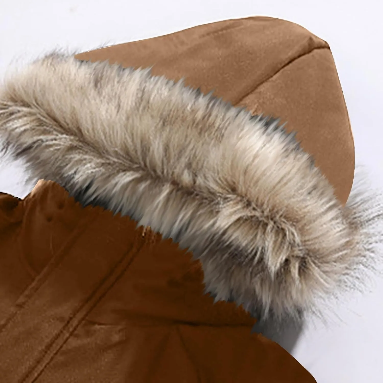 Bidobibo Reversible Quilted Jacket Men Winter Jacket with Fur Hood Winter Coats for Men Warm Parka Long Sleeve Puffer Coat