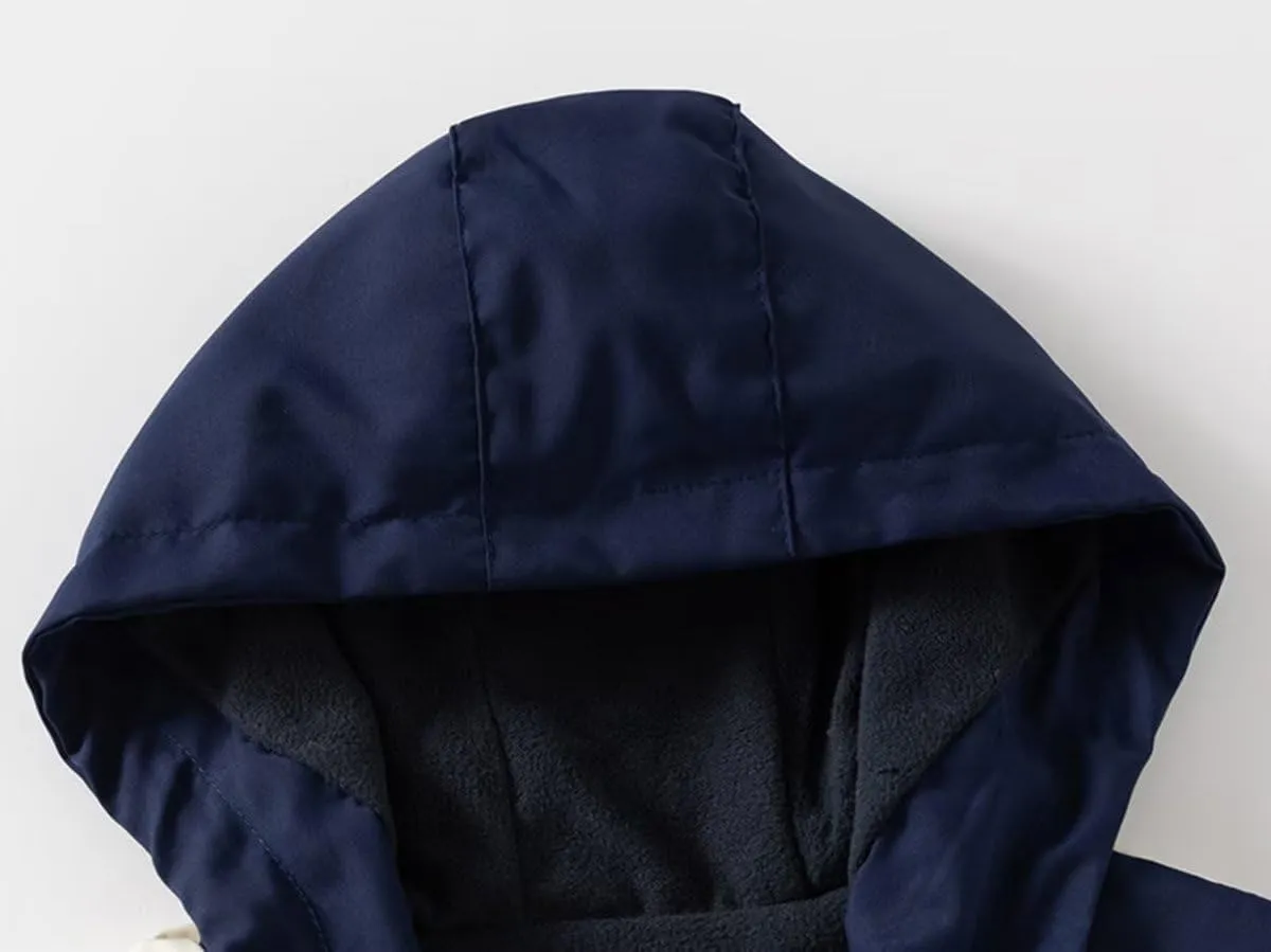 Boys' Hooded Dinosaur Jacket Windbreaker Outerwear