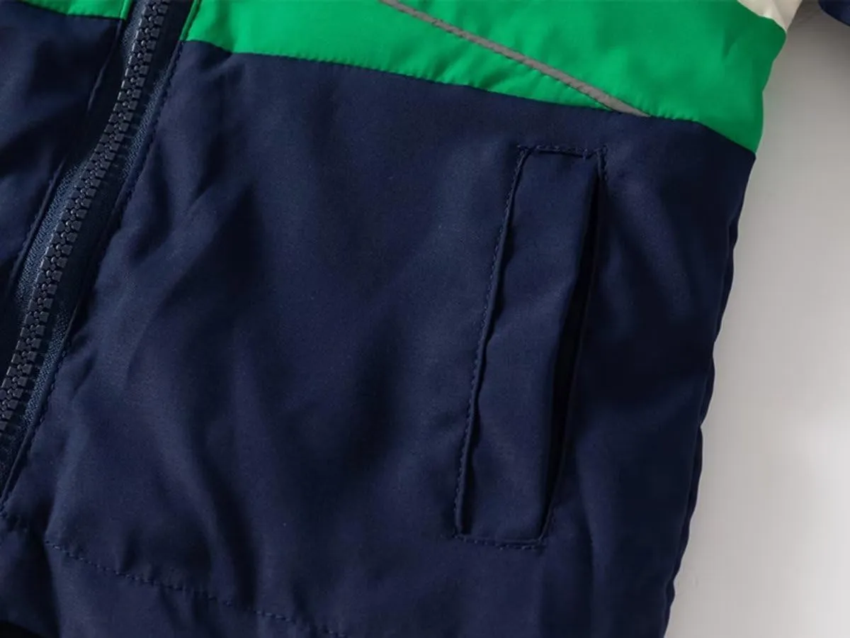 Boys' Hooded Dinosaur Jacket Windbreaker Outerwear