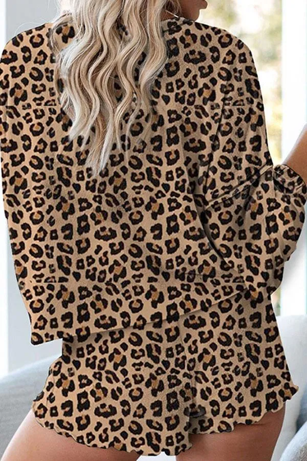 Casual Long Sleeve Tie Dye Pants Suit