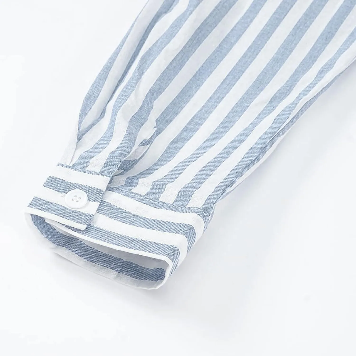 Casual Striped Button Down Shirts for Women Lapel Collar Long Sleeve Linen Blouse Tops Tee Loose Fit Ladies Shirts