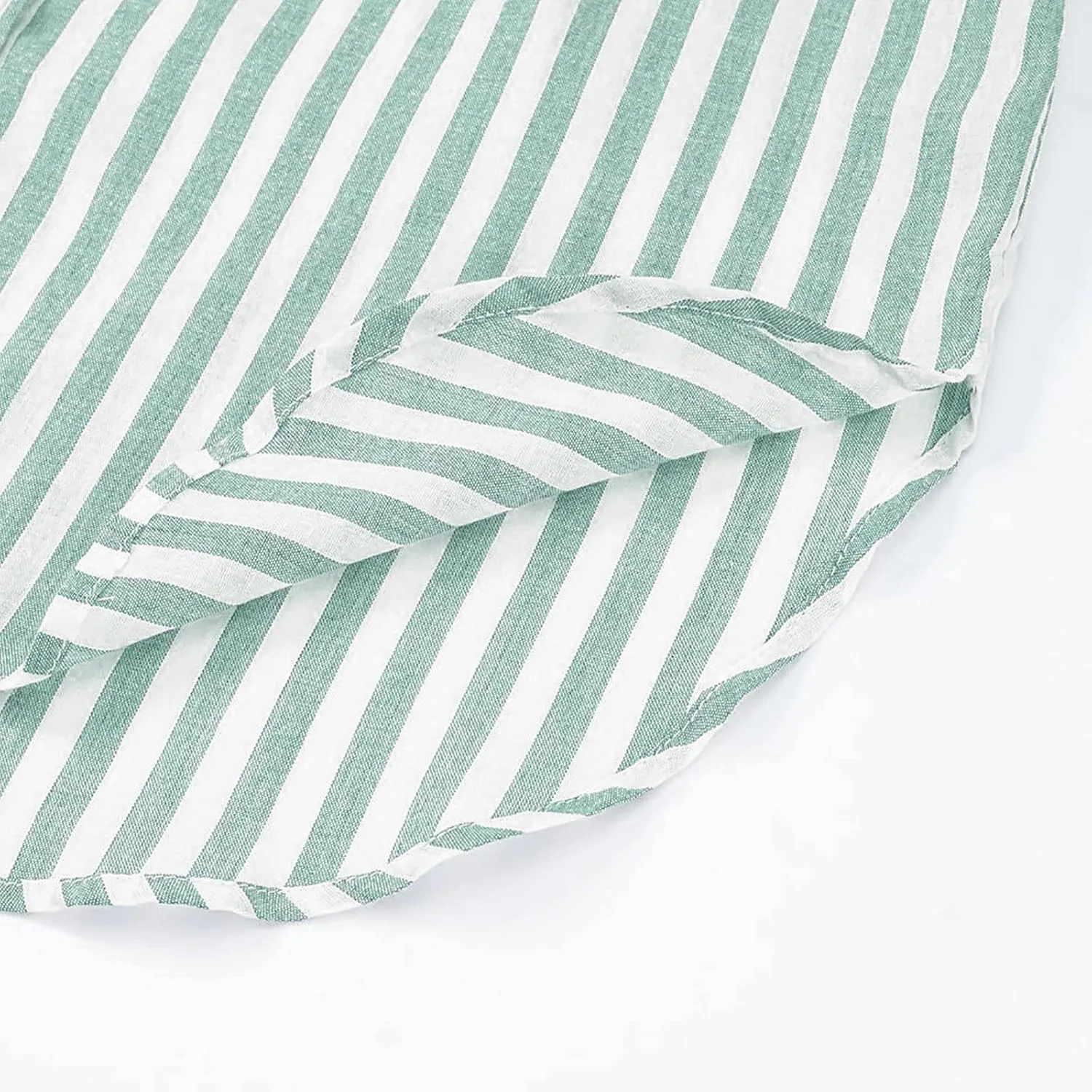 Casual Striped Button Down Shirts for Women Lapel Collar Long Sleeve Linen Blouse Tops Tee Loose Fit Ladies Shirts