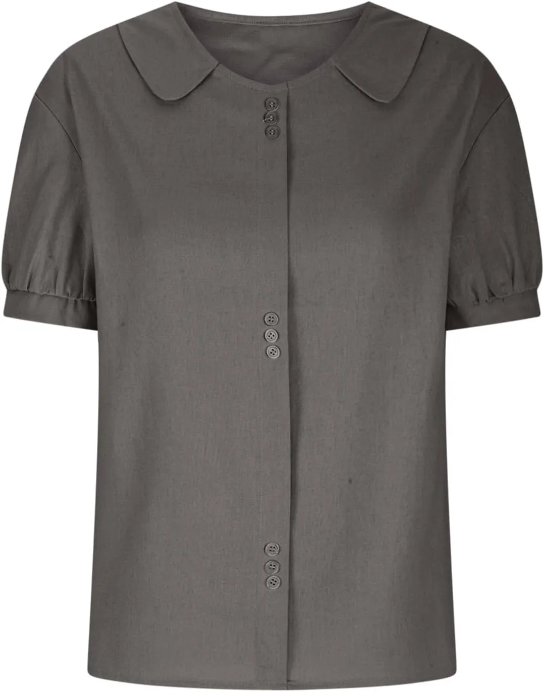 Cotton Tee Shirts for Women 2024 Fashion Short Sleeve V Neck Cotton Linen Top Loose Fit Solid Blouse Ladies Clothes