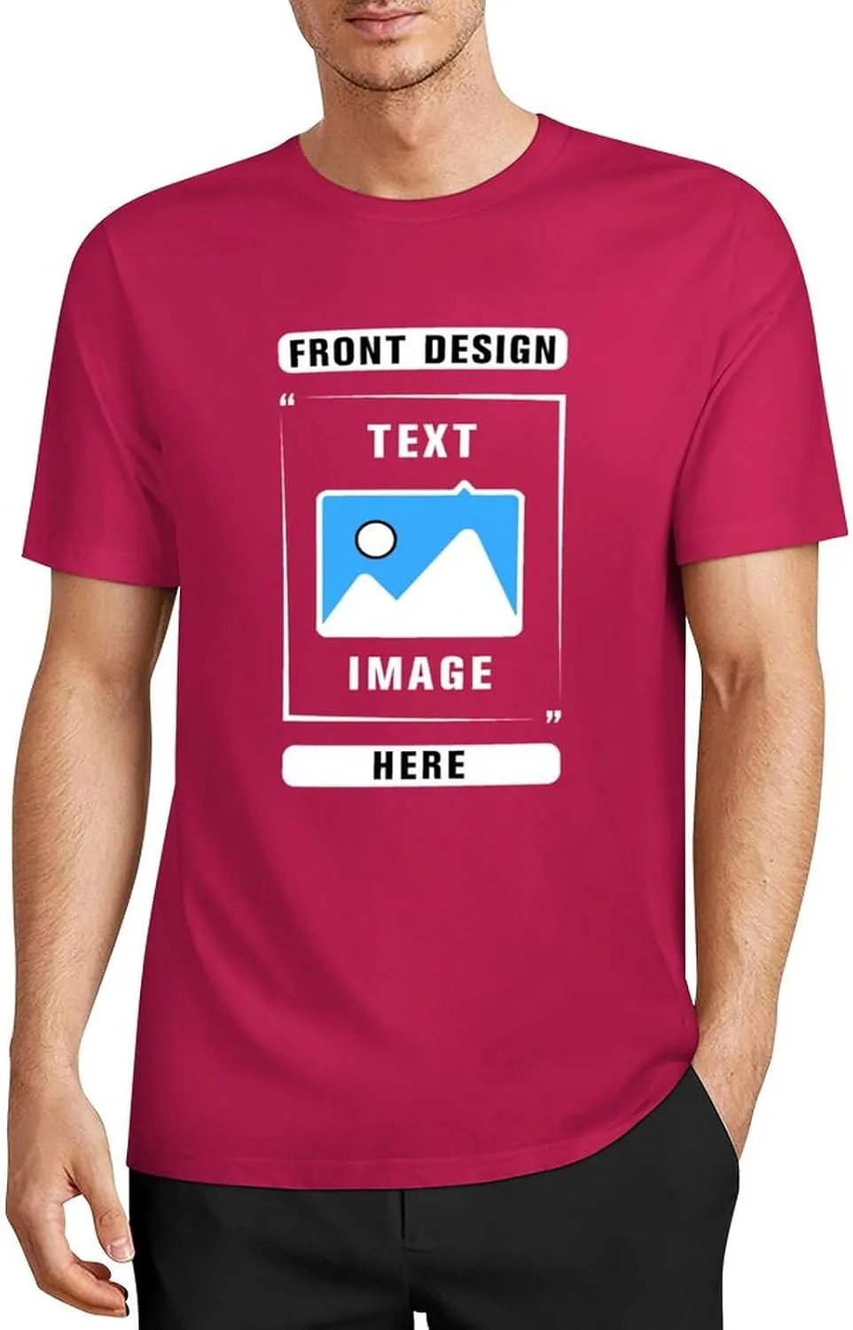 Custom T Shirts, Add Picture/Logo/Text Customized T Shirts for Men/Women Gifts, Personalized Unisex Crewneck Tee Shirt