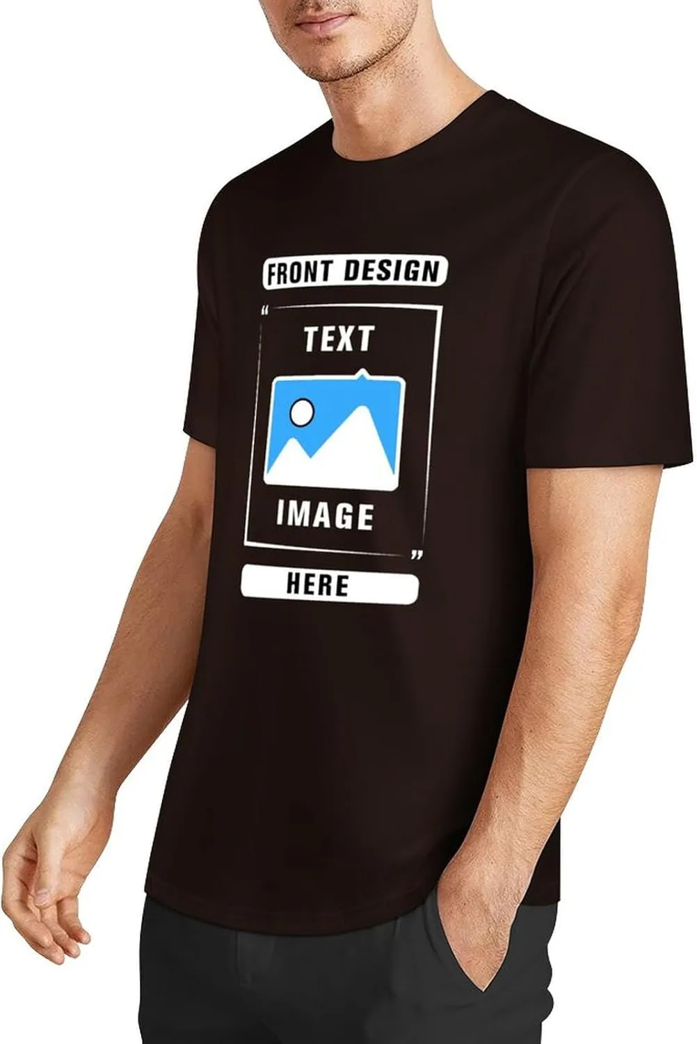 Custom T Shirts, Add Picture/Logo/Text Customized T Shirts for Men/Women Gifts, Personalized Unisex Crewneck Tee Shirt
