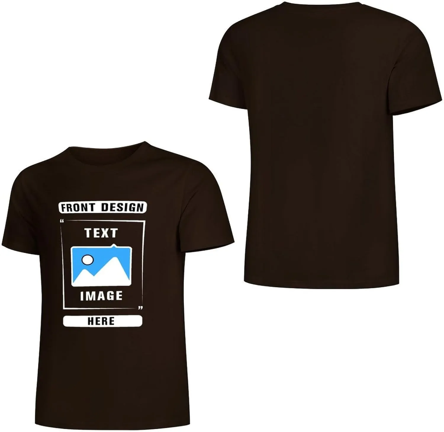 Custom T Shirts, Add Picture/Logo/Text Customized T Shirts for Men/Women Gifts, Personalized Unisex Crewneck Tee Shirt