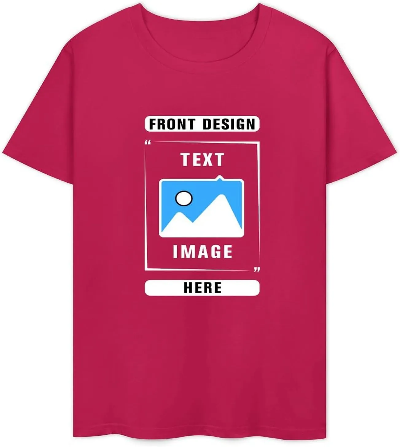 Custom T Shirts, Add Picture/Logo/Text Customized T Shirts for Men/Women Gifts, Personalized Unisex Crewneck Tee Shirt