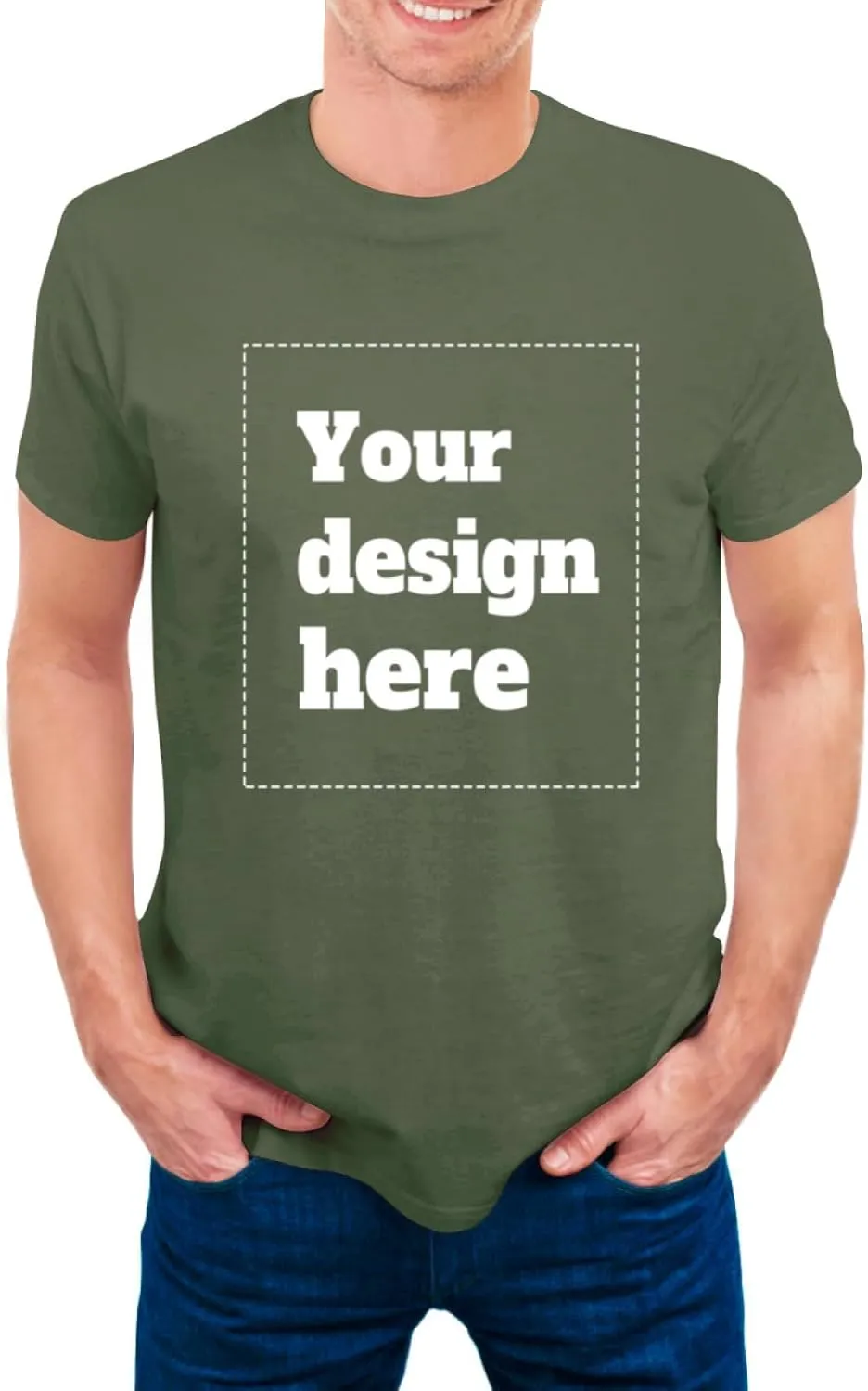 Custom T-Shirts for Men and Women, Custom Shirts Made in The USA, Personalized Cotton t-Shirts with Photo Logo Text