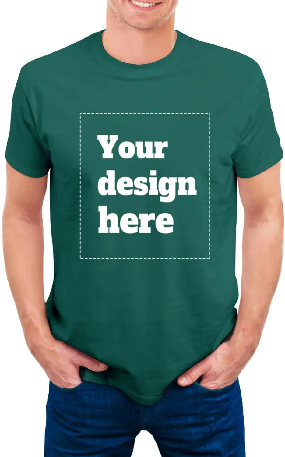 Custom T-Shirts for Men and Women, Custom Shirts Made in The USA, Personalized Cotton t-Shirts with Photo Logo Text