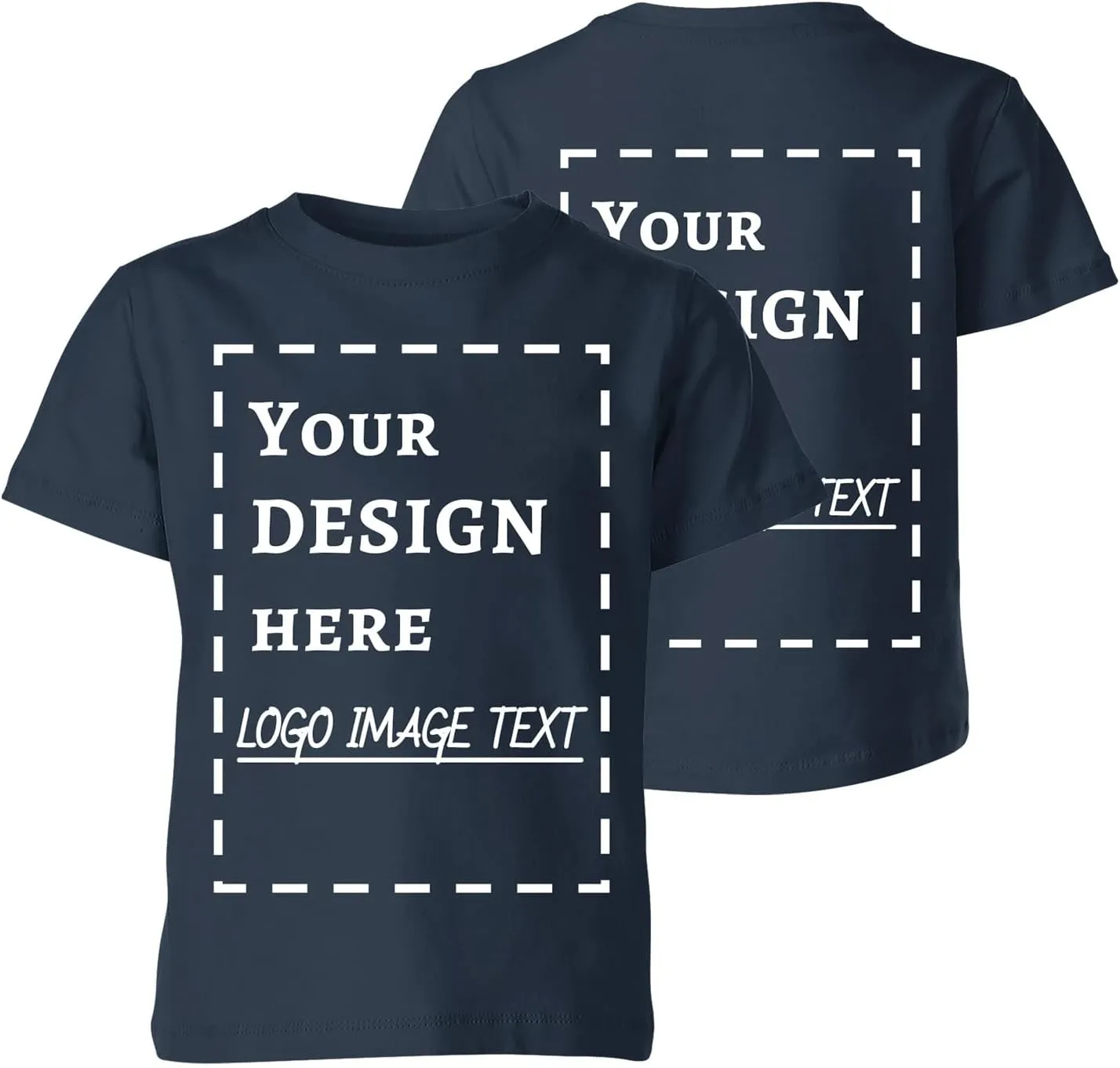 Custom T Shirts for Men Women Made in USA Personalized T-Shirts Design Your Photo/Text/Logo Customized Cotton Tee Front Back