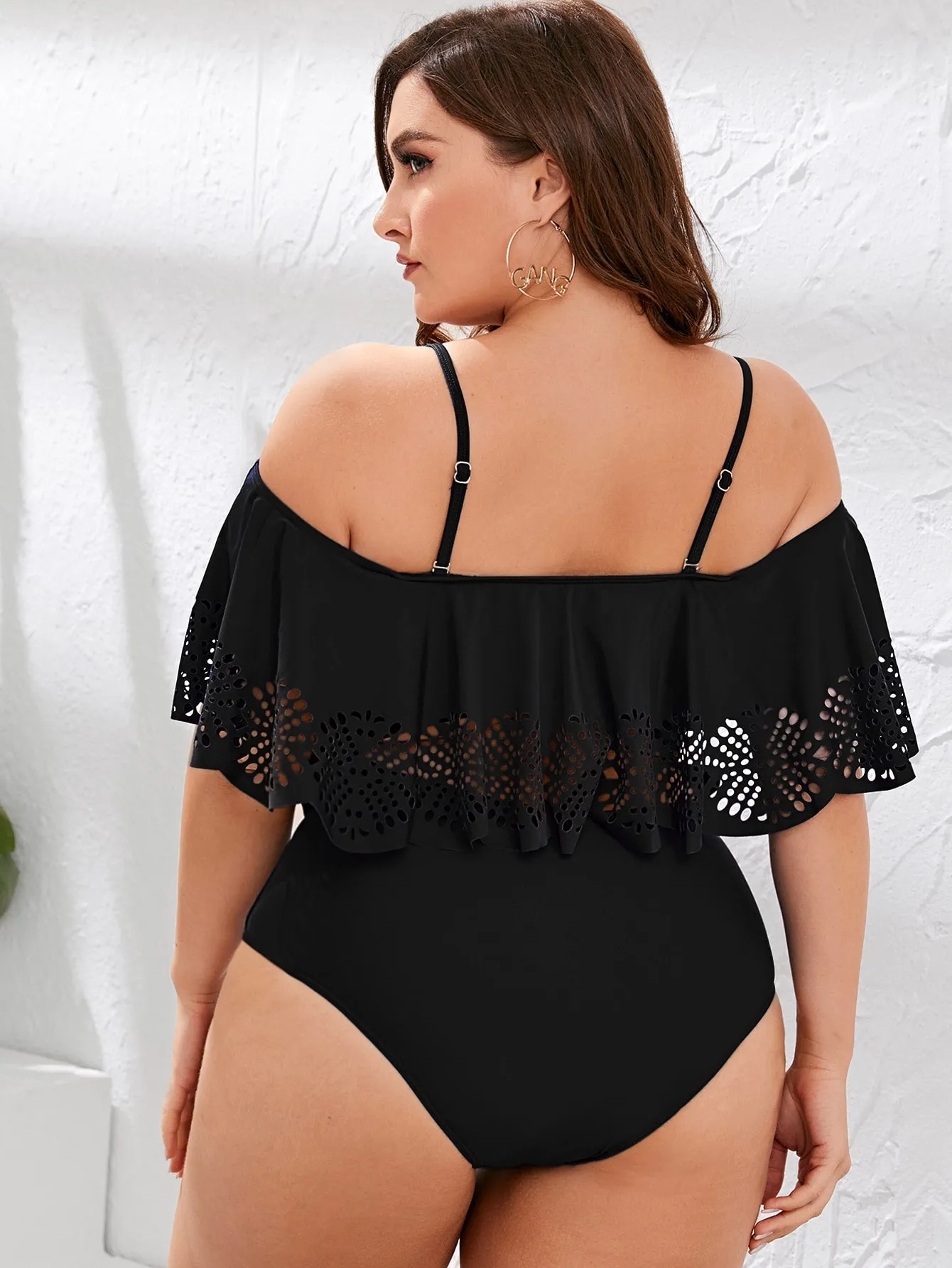 Elegant Off The Shoulder Plus Size One-Pieces