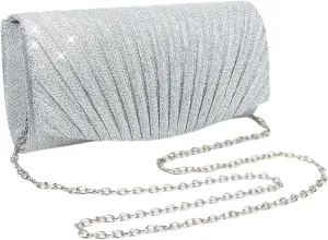 Elegant Sequins Evening Clutch Bags Purse Chain Shoulder Bags Sparkly Evening Bridal Prom Party Handbag