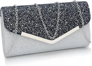 Elegant Sequins Evening Clutch Bags Purse Chain Shoulder Bags Sparkly Evening Bridal Prom Party Handbag