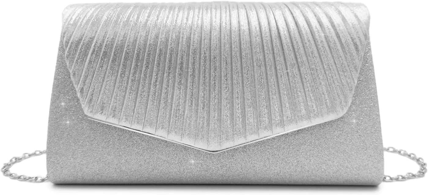 Elegant Sequins Evening Clutch Bags Purse Chain Shoulder Bags Sparkly Evening Bridal Prom Party Handbag