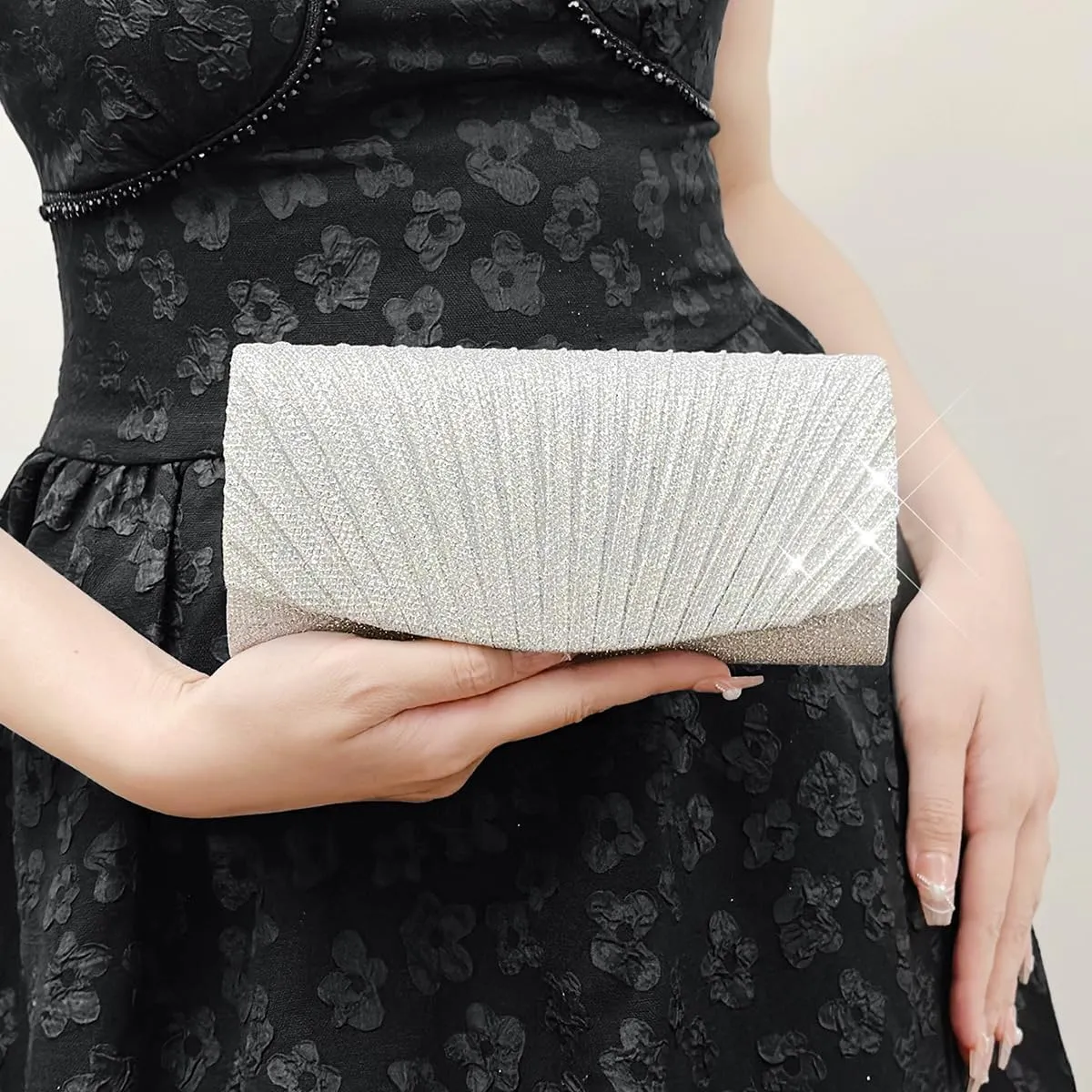 Elegant Sequins Evening Clutch Bags Purse Chain Shoulder Bags Sparkly Evening Bridal Prom Party Handbag