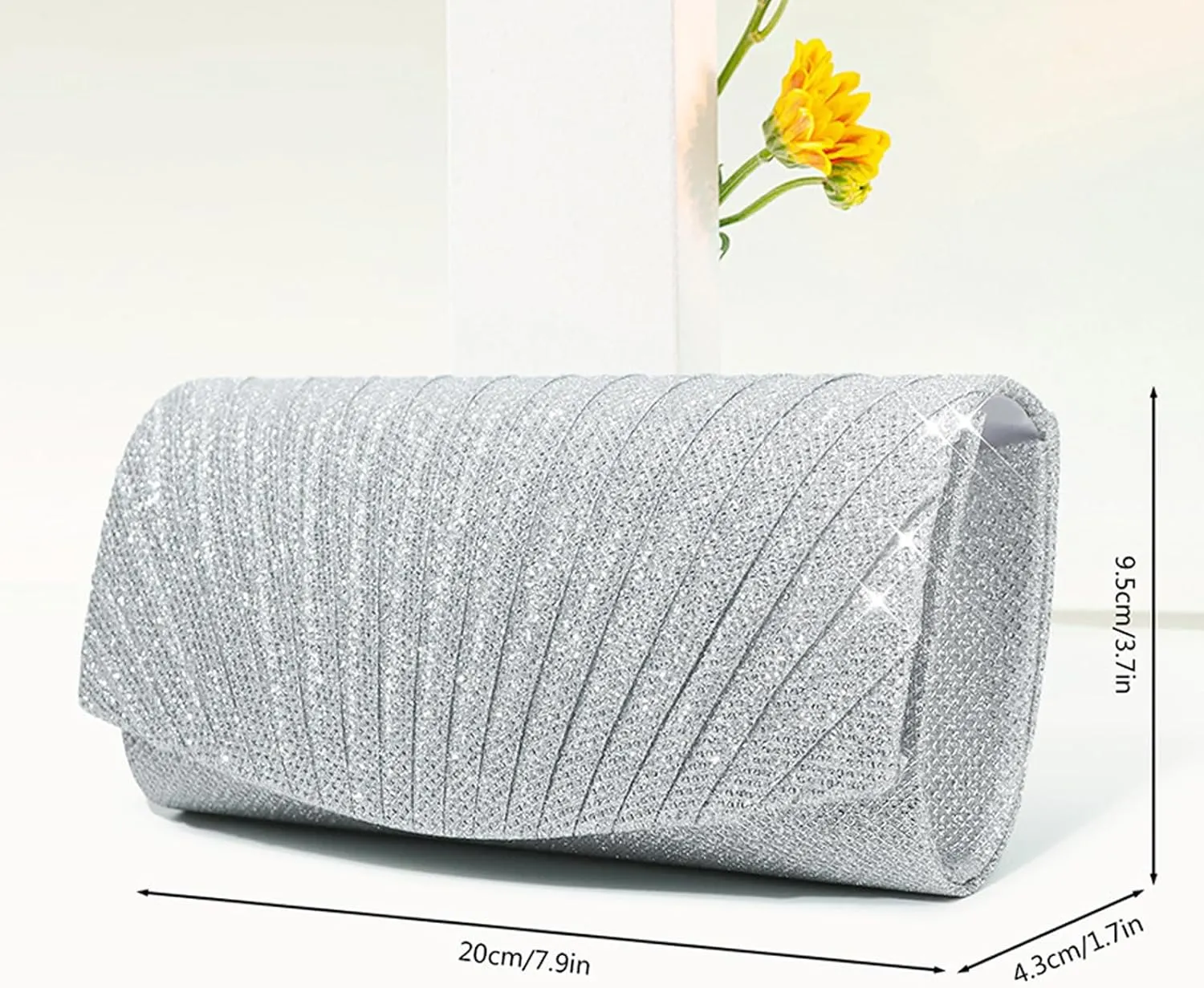 Elegant Sequins Evening Clutch Bags Purse Chain Shoulder Bags Sparkly Evening Bridal Prom Party Handbag