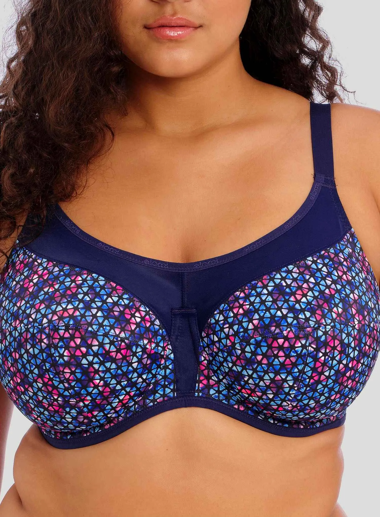 Elomi: Energise Sports Bra With J Hook NavyGeo