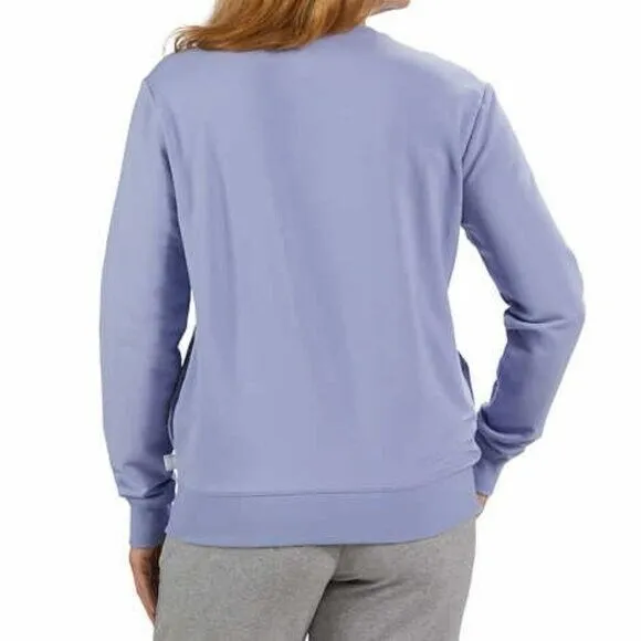 FILA Soft Cotton Blend French Terry Crewneck Relaxed Fit Sweatshirt Top