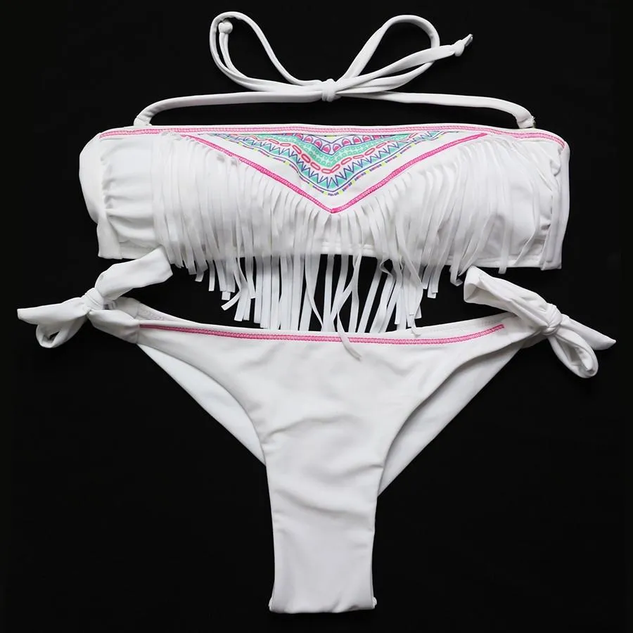 Floral Print Elegant Beachwear Women's Bikini Set