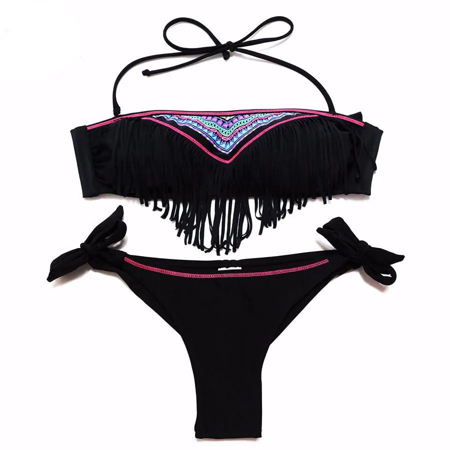 Floral Print Elegant Beachwear Women's Bikini Set